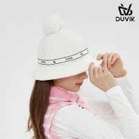 듀빅 여성 코듀로이 FUR 방울 벙거지모자 DC4WAP002WH