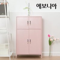 에보니아 블랑 철제 캐비닛 수납장 3단4문 DIY수납장