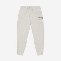 아이앱 스튜디오 스웨트팬츠 오트밀 버건디 - IAB Studio Sweatpants Oatmeal Burgundy -