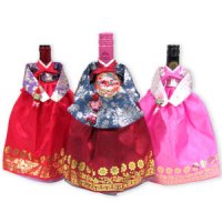 전통 한복 와인커버 외국인 예단주 술병주머니 한국기념품 한복커버 전통공예품