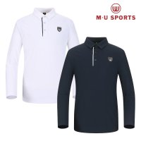 엠유스포츠 남성 앞단작 배색 포인트 티셔츠 MU22122TL51