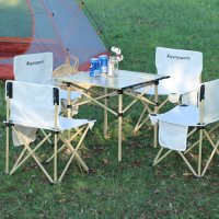 은준a 4인 캠핑 휴대용 접이식 의자 테이블 세트