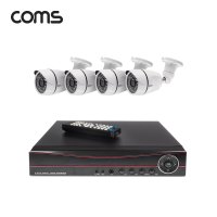 COMS Coms 4채널 DVR CCTV IP 카메라 녹화기 패키지 WN421