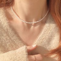 순은 고퀄 천연 담수진주 목걸이 mini pearl necklace