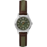 타이맥스 Timex 익스페디션 필드 미니 여성용 손목시계 내츄럴 나일론 가죽 스트랩 TW4B11900