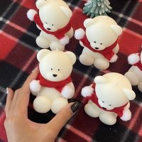 크리스마스 산타 곰돌이 캔들 인테리어 연말 소품 선물 답례품