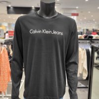 Calvin Klein Jeans 남성 기본로고 슬림핏 긴팔티셔츠 J319918-BEH