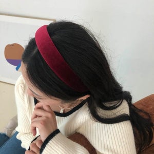 볼륨 벨벳 헤어밴드