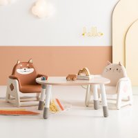 리바트 뚜뚜 높이조절 아이 책상 의자세트 시바 냥이 DIY