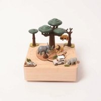 우더풀라이프 City Wooden Music Box Safari