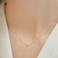 앵브록스 silver925 petit heart necklace