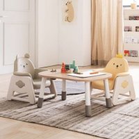 리바트 뚜뚜 높이조절 아이 책상 의자세트 병아리 베어 DIY