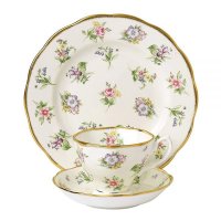 로얄알버트 Royal Albert 100주년 1920 티컵 Saucer 8 Plate 8 스프링 매도우 117781