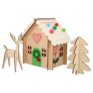 MERI MERI [메리메리]Wooden Embroidery Gingerbread House_파티꾸미기-ME225477