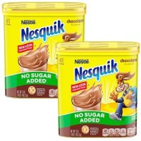 네슬레 네스퀵 노슈가 무설탕 핫초코 코코아 가루 파우더 16oz 453g 2팩 Nesquik Chocolate Powder No Sugar Added 1개