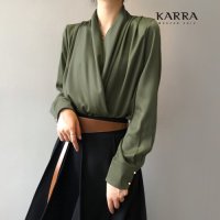 카라 KARRA 로맨틱셔링랩블라우스 KL2FBL037C