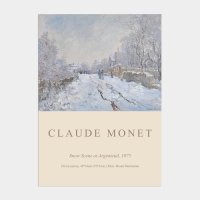 [멜팅스튜디오] 조이 윈터 크리스마스 인테리어 포스터 / 04 Claude Monet Snow Scene at Argenteuil Joy Winter 04