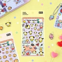 모노폴리 BT21 클리어 스티커 미니니 디자인문구 데코아이템 스티커 데코스티커