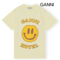 GANNI 22FW 플랜 스마일 호텔 티셔츠 T3224 302