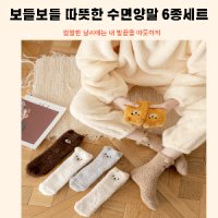 TXRX 곰돌이 수면양말 보온양말 6종세트