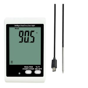 DWL-11E LCD가 있는 고정밀 소리/조명 알람 온도 데이터로거(외부 프로브)