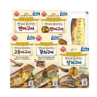 [지브로배송] 오뚜기 렌지에 돌려먹는 생선구이 골라담기 (1개구성, 5종) / 고등어 꽁치 삼치 연어 훈제연어