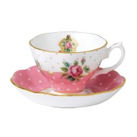 로얄알버트 Royal Albert 뉴 컨트리 로즈 빈티지 티컵 소서 CHEPNK26581