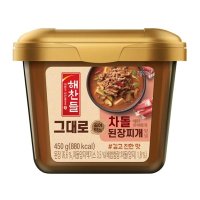 CJ 해찬들 그대로 끓여먹는 차돌 된장찌개 양념 소스 450g 1개 전통장