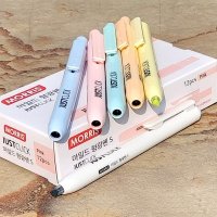 모리스 JUSTCLICK 노크식 Slim 형광펜 S-Pastel 1다스