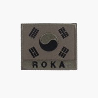 태극기약장 ROKA 국방색 벨크로 군인가방 패치 와펜