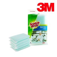 3M 스카치브라이트 향균 스펀지 망사 수세미 5개입 NET-1