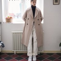 코일리 DOUBLE BUTTON COAT OATMEAL