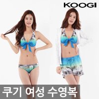 쿠기 여성 비치 수영복 4종세트 후드래쉬가드 KF-I223