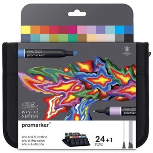 윈저앤뉴튼 프로마카 트윈마카 아트앤일러스트레이션 24색 세트 - WI0290078