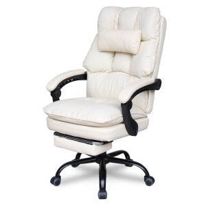 바이안 침대형 책상 컴퓨터 중역 사무용 사무실 의자 k-001 블랙 아이보리