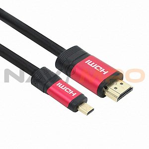 HDMI to Micro HDMI 2.0 레드메탈 케이블 (NX-HD20010-MICRO NX49) / 상품코드:952035