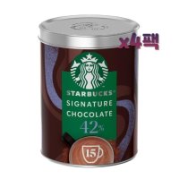 스타벅스 Starbucks 시그니처 초콜렛 42 코코아 핫초코 파우더 330g x4팩