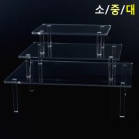 사각 아크릴 진열대 중형 소품 테이블 디피 전시대