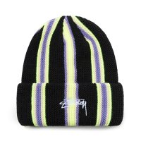 스투시 STUSSY VERTICAL STRIPE CUFF BEANIE 버티칼 스트라이프 캠핑 비니