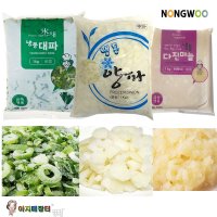 냉동야채3종 대파슬라이스 양파다이스 다진마늘 세트(각1kg)  1세트  3KG