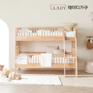 스칸딕 고무나무 원목 분리형 이층침대 SS+15cm 미니포켓 2EA