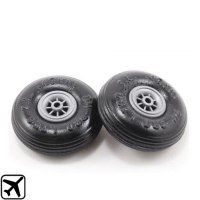 DUBRO 경량 고무타이어-2개 비행기 타이어 바퀴 랜딩기어 Rubber Tire D50 2pcs