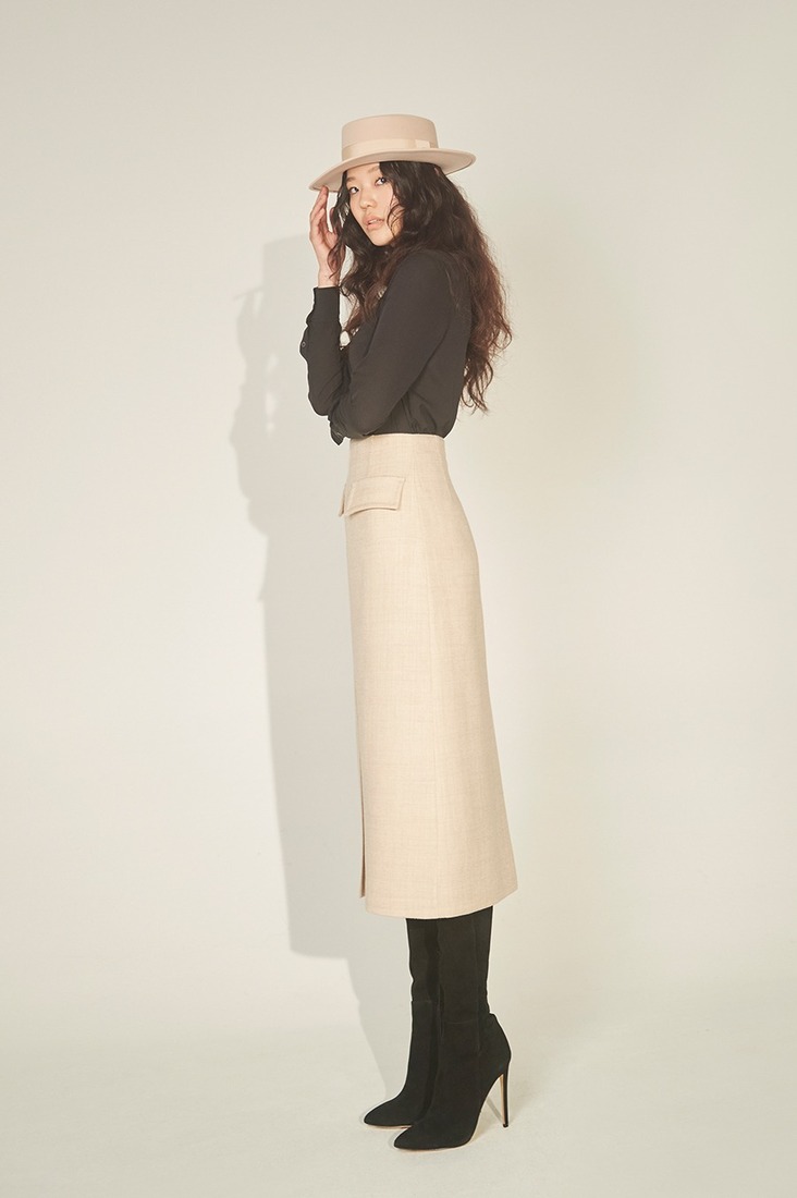 [하나보] ,NO.3 SKIRT - OAT MEAL
