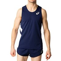 마라톤복 asics 2091a124 남자 런닝 셔츠 육상 경기복  작은  피코트  화이트