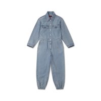 럭키마르쉐 Banded Loose Denim Jumpsuit For WOMEN QWPDX22152BUX