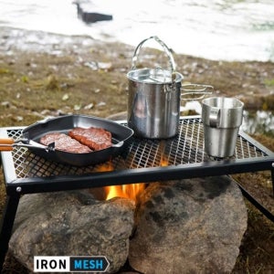 캠핑 BBQ 철 메쉬 슬림 MINI 다용도 접이식 테이블