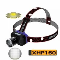 디작소 충전식 줌 LED 낚시 랜턴 헤드랜턴 18600 XHP160