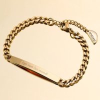 디바테일 각인팔찌 Lettering Thin Chain Bracelet