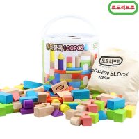 토도리브로 원목블록 100pcs