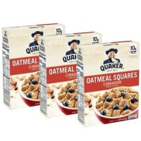 Quaker 오트밀 스퀘어 아침 시리얼 시나몬 14 5 oz 3팩